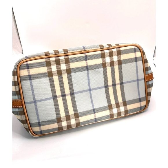 Rare Burberry Light Blue Nova Check Handle Bag Purse with COA - Picture 3 of 16